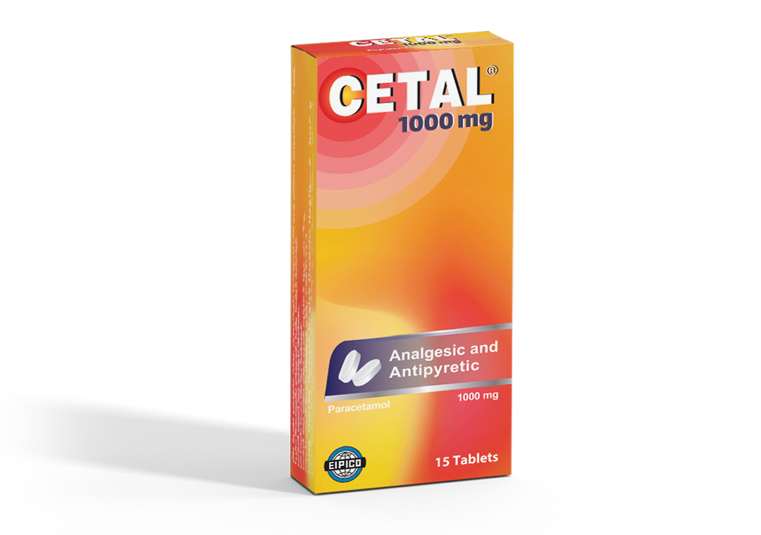 Cetal 1000mg Paracetamol Analgesic & Antipyretic