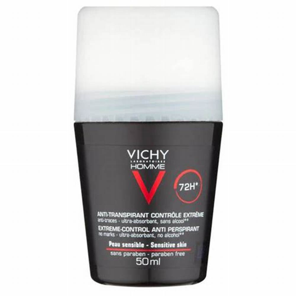 Vichy Homme Extreme Control 72H Antiperspirant Roll-On Deodorant for Sensitive Skin - parabens free, alcohol free - image 4