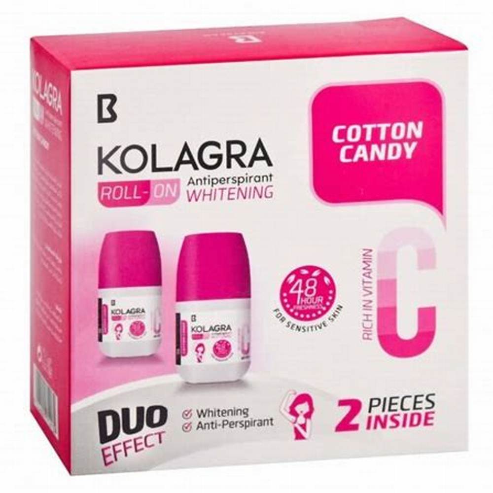 Kolagra 48H Antiperspirant Whitening Roll-On Deodorants Cotton Candy Scent with Vitamin C for Sensitive Skin - alcohol free, aluminum salts free, parabens free - image 3
