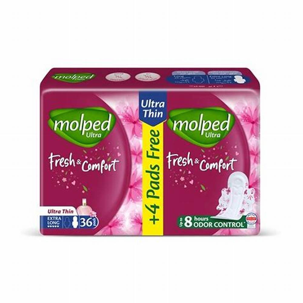 Molped Fresh & Comfort Ultra Thin Long Pads with Wings (12+4 Free)