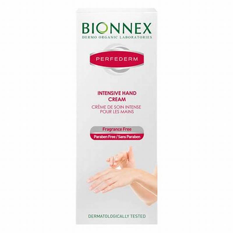 Bionnex Organic Perfederm Intensive Protecting & Repairing Scented Hand Cream for Dry Skin & Nails - parabens free, mineral oil free, dyes free