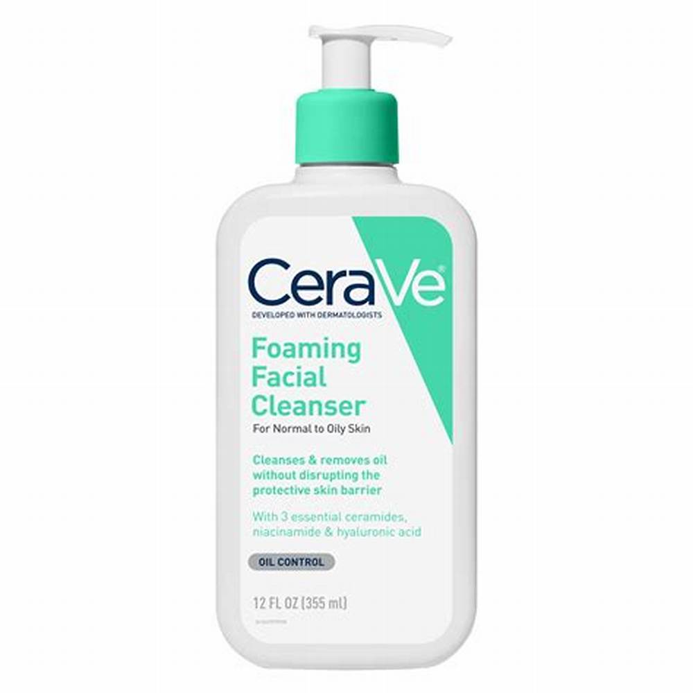 CeraVe Hypoallergenic Foaming Facial Gel Cleanser with Ceramides & Hyaluronic Acid for Normal to Oily Skin - fragrance free alternate view