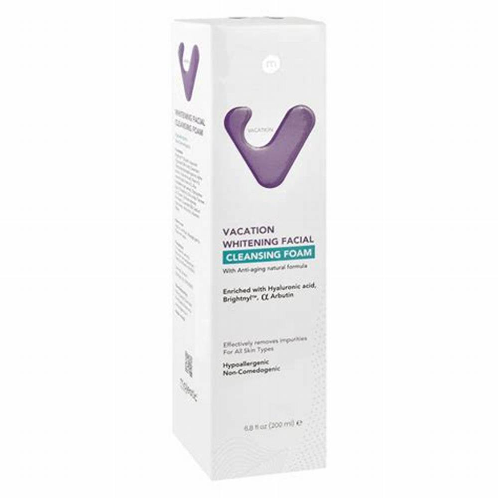 Vacation Hypoallergenic Whitening & Anti-Aging Facial Foaming Cleanser with Hyaluronic Acid, Brightnyl & Arbutin for All Skin Types - non comedogenic alternate view