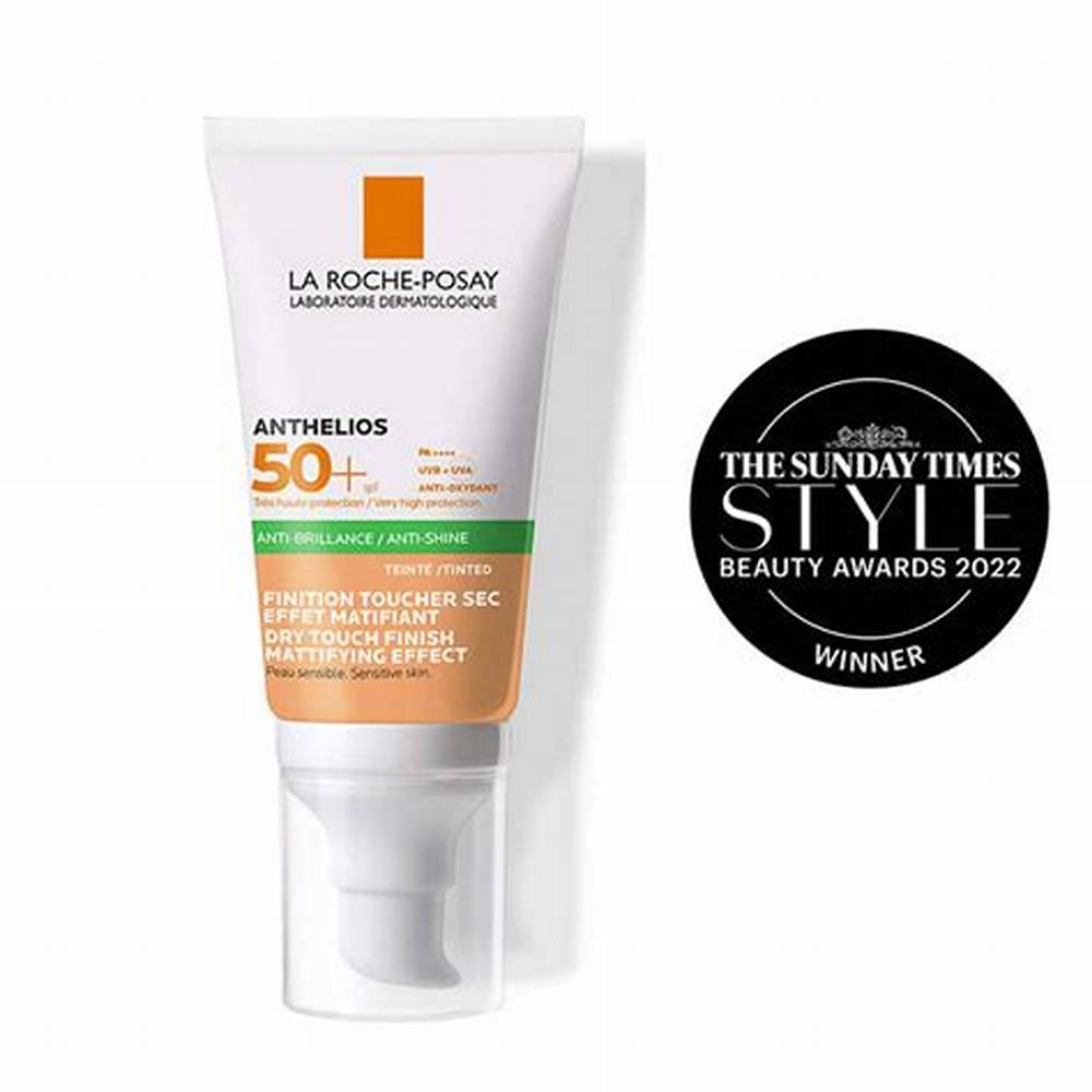La Roche-Posay Anthelios Anti-Shine Tinted Sunscreen for Sensitive Skin SPF50+ - parabens free