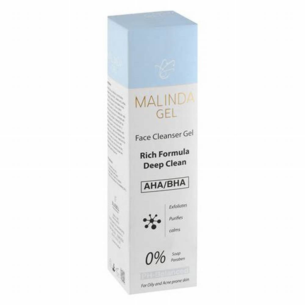 Bluebell Malinda Cleansing, Purifying & Exfoliating Face Gel with AHA & BHA for Oily & Acne-Prone Skin - soap free, parabens free alternate view