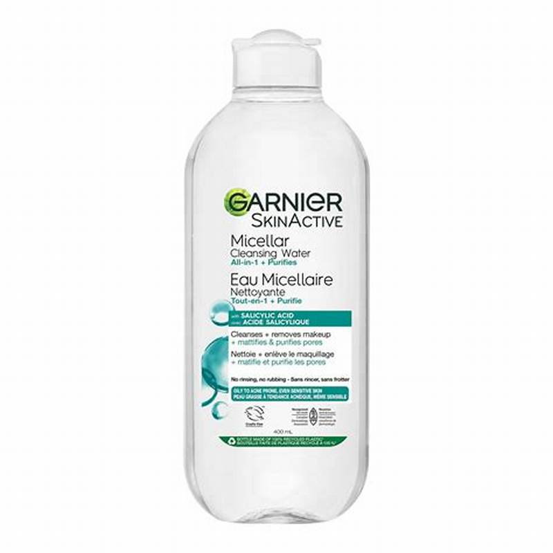 Garnier Skin Active Hypoallergenic Micellar Cleansing Water with Salicylic Acid for Acne-Prone Skin - vegan, fragrance free