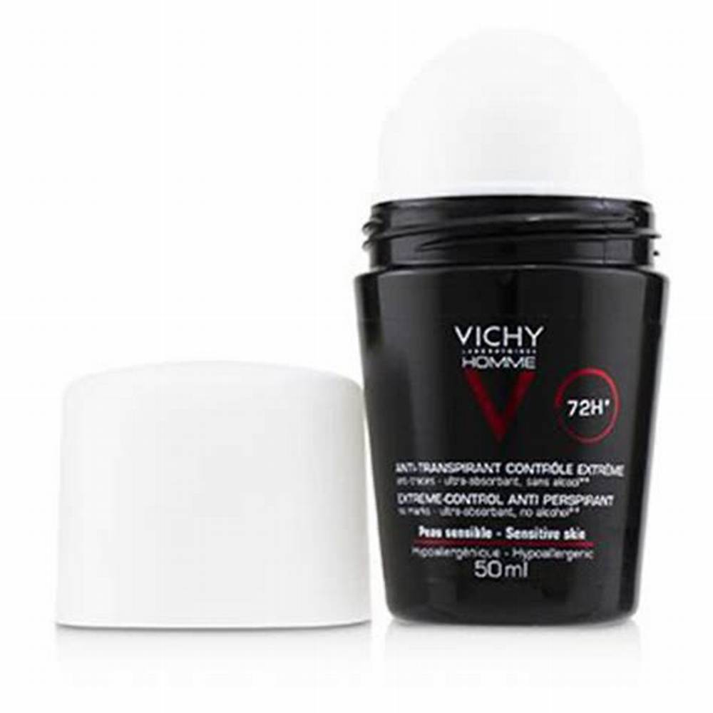 Vichy Homme Extreme Control 72H Antiperspirant Roll-On Deodorant for Sensitive Skin - parabens free, alcohol free - image 3