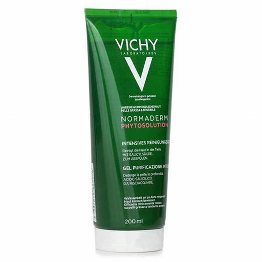 Vichy Normaderm Phytosolution Intensive Purifying Facial Cleansing Gel for Oily, Sensitive & Blemish-Prone Skin
