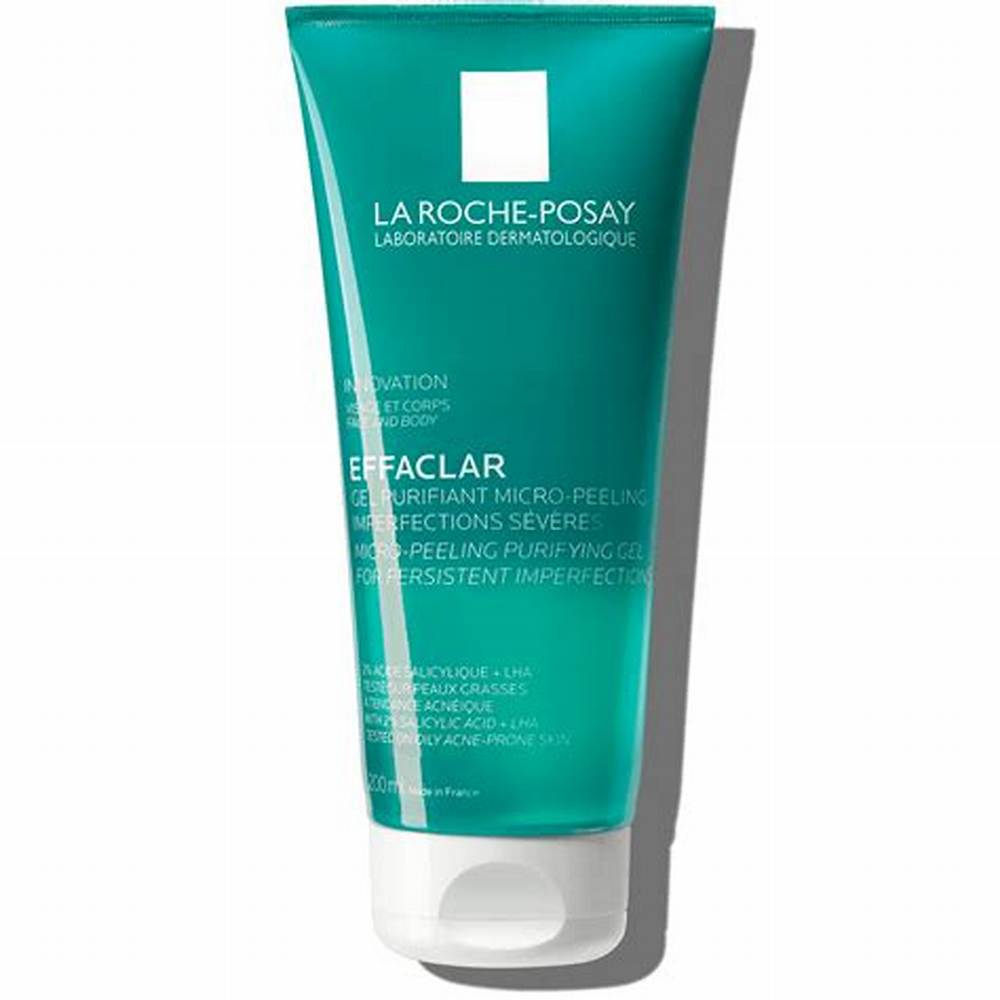 La Roche-Posay Effaclar Micro-Peeling & Purifying Face & Body Gel Cleanser with Salicylic Acid & LHA for Oily & Acne-Prone Skin - alcohol free